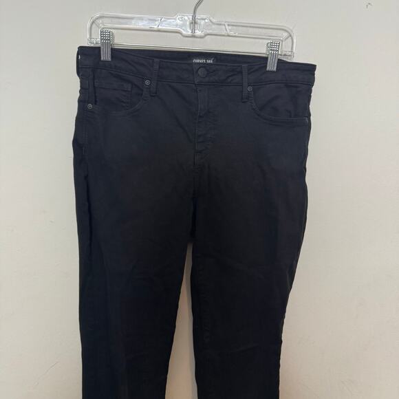 NYDJ Curves 360 Jeans Women's 8 Short Black Denim High Rise Straight Casual - Picture 2 of 13